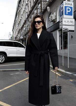 Осіннє пальто на запах у стилі oversize 🍂 4 кольори