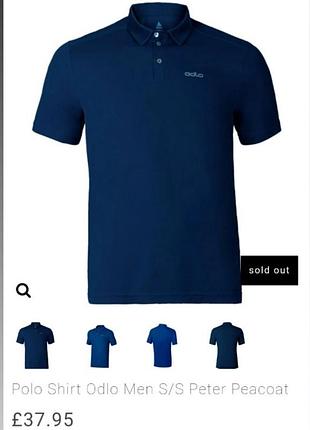 Чоловічі сорочки поло odlo з короткими рукавами peter peacoat