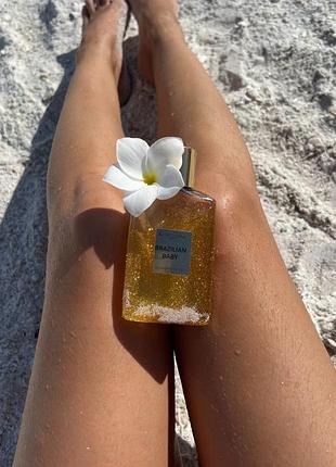 Сухое масло для загара с шиммером