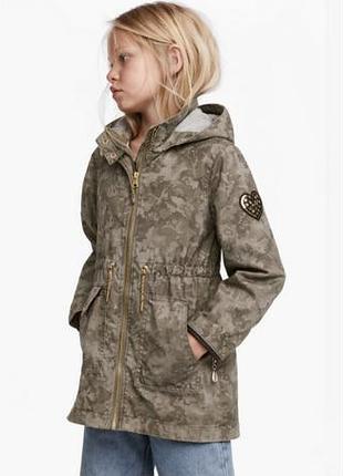 Крутецкая коттоновая парка ветровка h&m