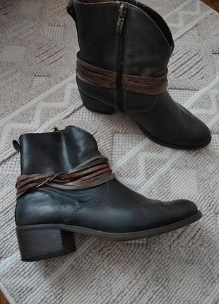 Ковбойские сапоги женские ботинки ботильоны казаки vintage 41-42 большой размер