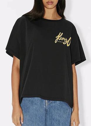 Стильна чорна футболка з надписом від shein