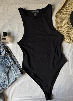 Чорне еластичне боді майка хс-с primark