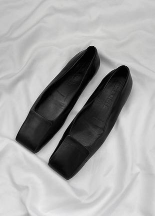 Jil sander оригінальні вінтажні шкіряні балетки з квадратним носком