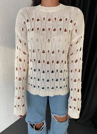 Жіноча кофта ажурна з перфораціями cotton 100% туреччина