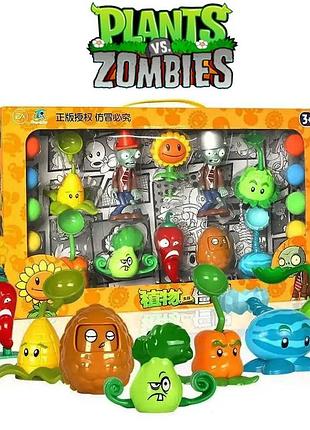 Набор игрушек растения против зомби / plants vs zombies — 10 фигурок
