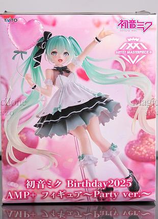 Фигурка вокалоид хацунэ мику | taito amp+ vocaloid hatsune miku birthday 2025 party ver. 21 см оригнал