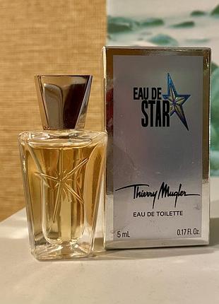 Рідкісність edt eau de star mugler колекційна мініатюра з перших випусків
