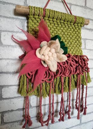 Панно декор на стіну макрамі 3