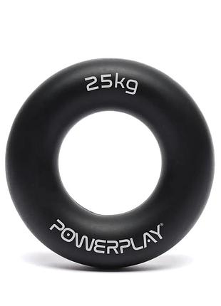 Эспандер кистевой силиконовый powerplay pp-4324 hand grip ring hard 25 кг. черный