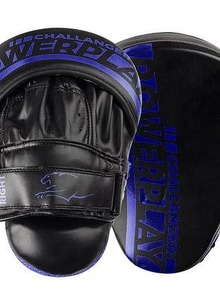 Лапи боксерські powerplay 3041 challanger чорно-сині pu [пара]