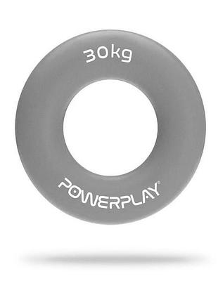 Эспандер кистевой силиконовый powerplay pp-4324 hand grip ring x-hard 30 кг. серый