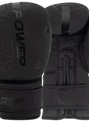 Боксерські рукавиці powerplay 3024 ultra mat чорні 14 унцій