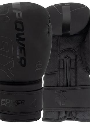 Боксерські рукавиці powerplay 3024 ultra mat чорні 8 унцій