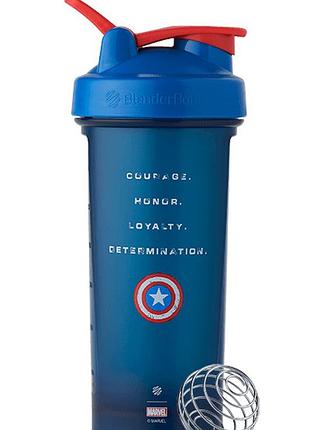Шейкер спортивный blenderbottle classic loop pro 28oz/820ml marvel capitan amerika (600557)