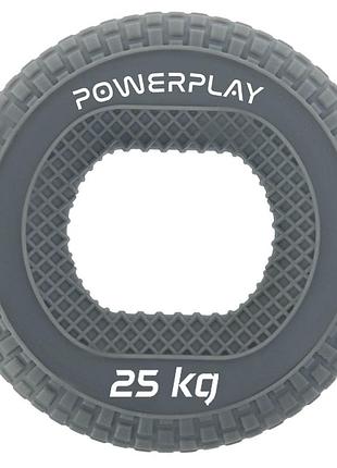 Эспандер кистевой силиконовый powerplay pp-4333 hand grip large 25 кг. серый