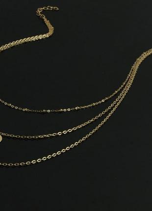 Утончённое ожерелье колье великолепный подарок новый год рождество намисто кулон цепочка5 фото