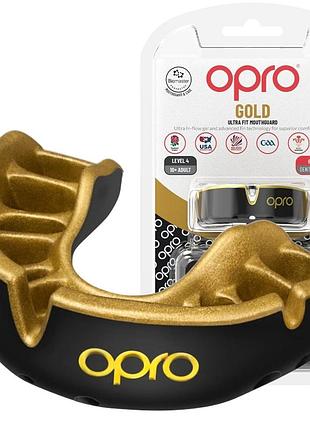 Капа opro gold детская (возраст до 10р.) black/gold (art.102505001)