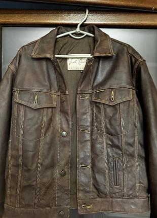 Вінтажна кожана куртка vent couvert в стилі 80 -90