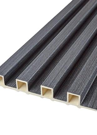 Рейка декоративная wpc стеновая 3000х160х23мм графит sw-00001529