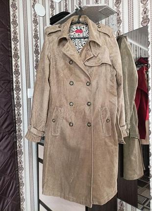 Тренч жіночий вельветовий, розмір m,l