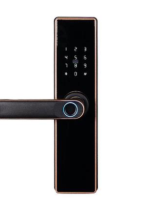 Замок биометрический автономный trinix trl-5402btf bronze с bluetooth, считывателем отпечатков пальцев и карт mifare