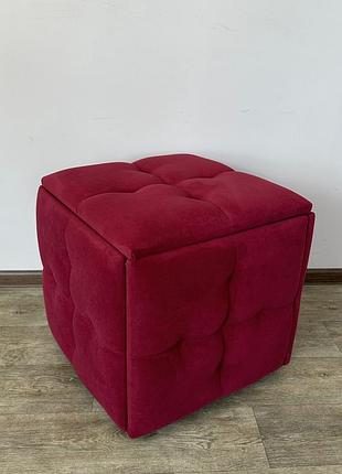 Пуф-трансформер 5в1 остін-4 велюр червоний 4-0-9003