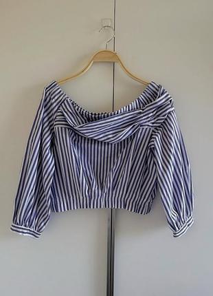 Сорочка топ в смужку zara m