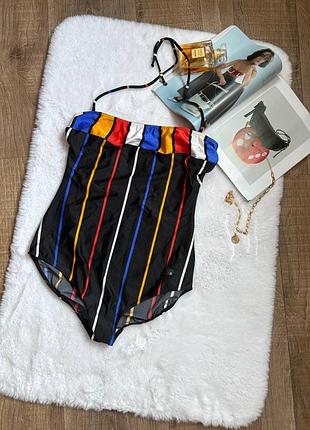 Вінтажний чорний суцільний купальник від люксового німецького бренду rosch