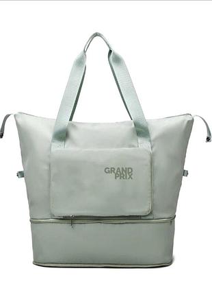 Сумка текстильна балетна grand prix. зелена сумка для танців та спорту.