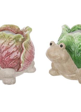 Декоративне кашпо черепаха, 20*15*13.5см, 2 дизайни - 2 шт упаковка товар від виробника