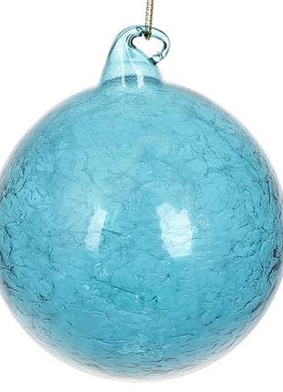Ёлочный шар 8см, цвет - голубой лёд - 6 шт упаковка товар от производителя