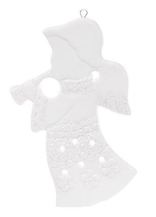 Ёлочное украшение ангел 10.2см, цвет - матовый белый - 12 шт упаковка товар от производителя