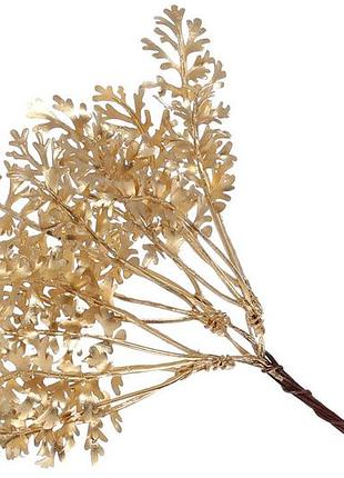 Декоративный букетик в матовом золоте, 20см - 12 шт упаковка товар от производителя