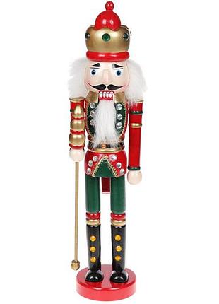Новогодний декор щелкунчик, 38см, цвет - красный с зелёным товар от производителя