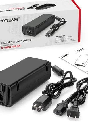Блок живлення для xbox 360 slim 135вт із кабелем живлення