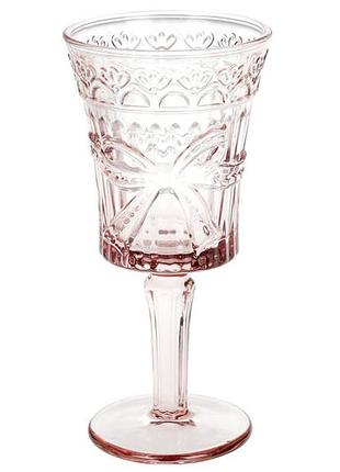 Келих для вина бант, колір - рожевий, 260мл - 6 шт упаковка товар від виробника