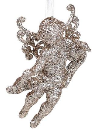 Ёлочное украшение ангел, 11см, цвет - шампань - 12 шт упаковка товар от производителя