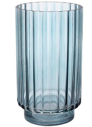 Ваза скляна манхеттен, 20.5см, колір - сіро-блакитний товар від виробника