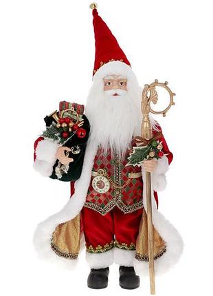Новогодняя фигура санта с подарками, 45см, цвет - красный с зеленым товар от производителя