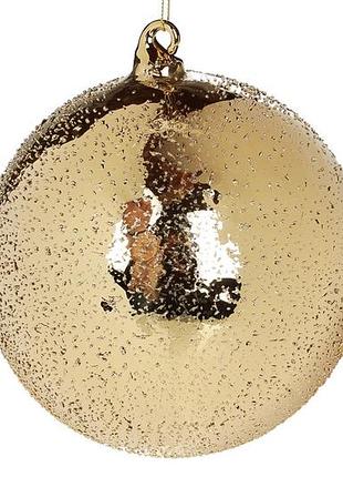 Ялинкова куля, 15см, колір - золотий розсип - 4 шт упаковка товар від виробника