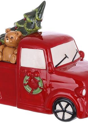 Банка для сладостей машина с ёлкой, 2.6л, цвет - красный товар от производителя