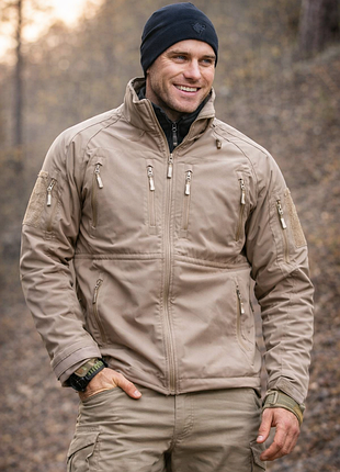 Тактическая куртка котель softshell деми койот wolftrap размеры: s, m, l, xl, 2xl, 3xl, 4xl