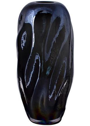 Ваза скляна infinity 31.5см, колір - синя сталь товар від виробника