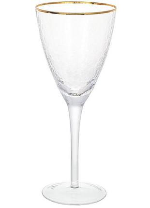 Бокал для красного вина с золотым кантом donna, 370мл - 4 шт упаковка товар от производителя