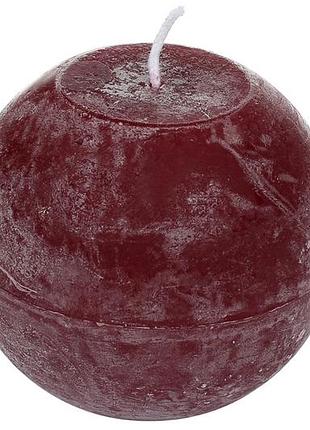 Свеча в форме шара 10см, цвет - бордовый товар от производителя