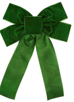 Набор (3шт) бархатных бантов 16*24см, цвет - яркий зеленый товар от производителя