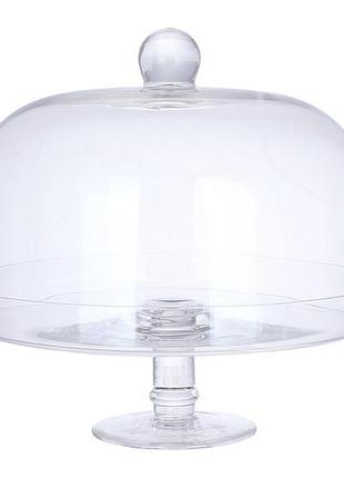 Блюдо стеклянное на ножке с крышкой d30*29см товар от производителя