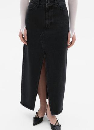 Довга джинсова юбка 42р (хл-ххл)