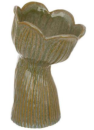 Ваза керамічна 14*11.5*22см tulip зелена товар від виробника